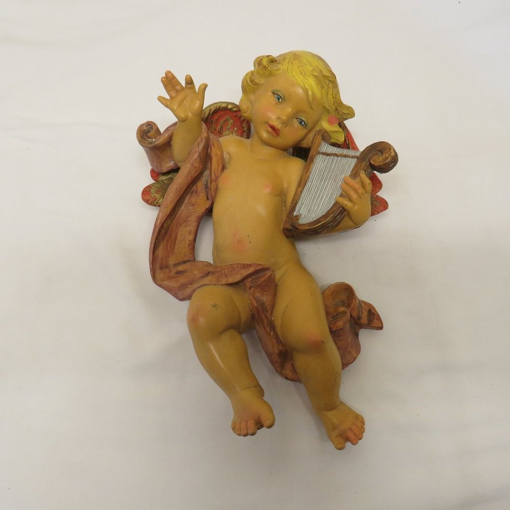 VTG Fontanini Italian Cherub/Angle Wall Hanging Renaissance Art (Rare)
